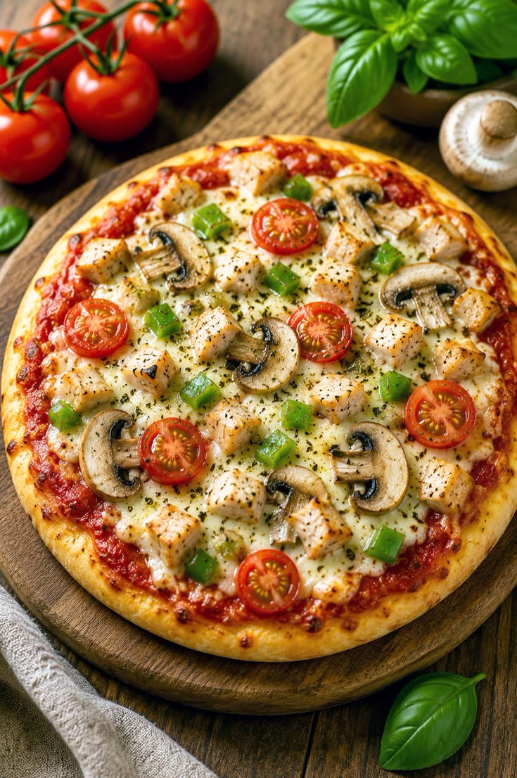 Ham and Mushroom Pizza