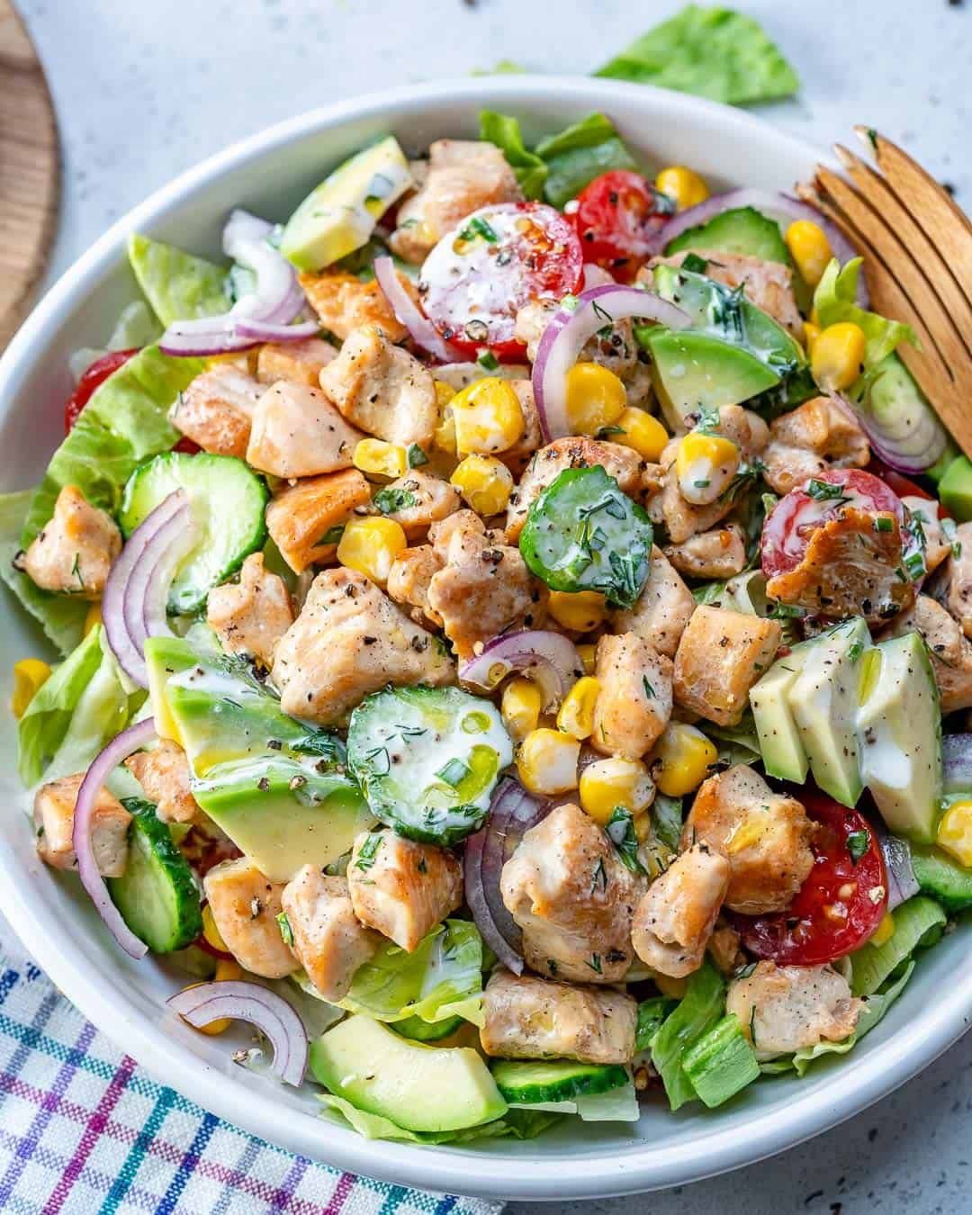 Chicken avocado salad