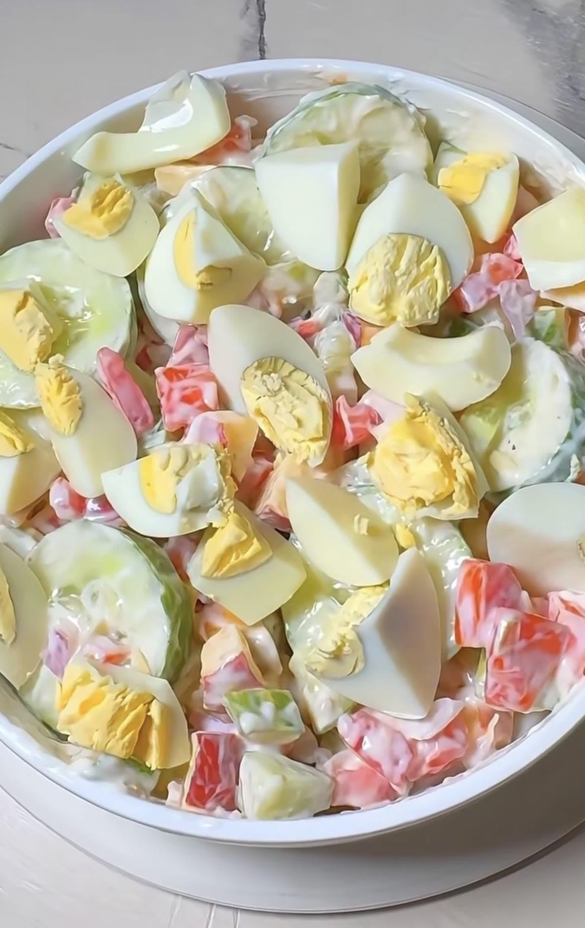 Egg and cucumber salad